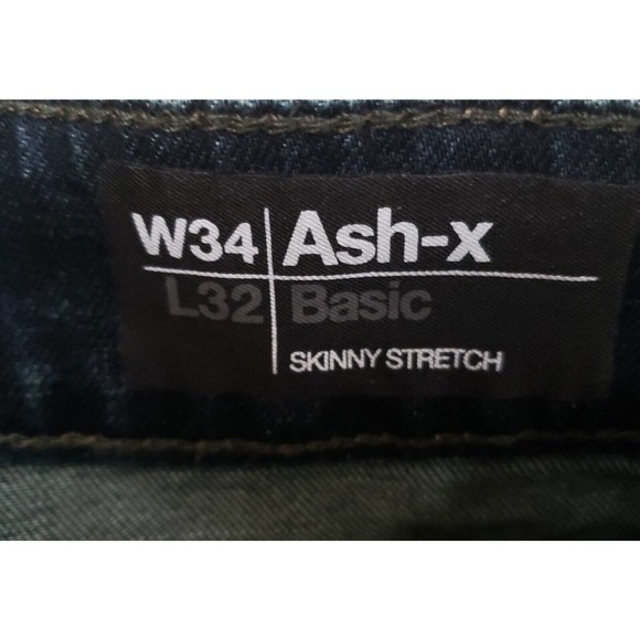 Buffalo by David Bitton Basic Ash-X skinny Stretch Denim Distressed Jeans 34×32 - Picture 7 of 7